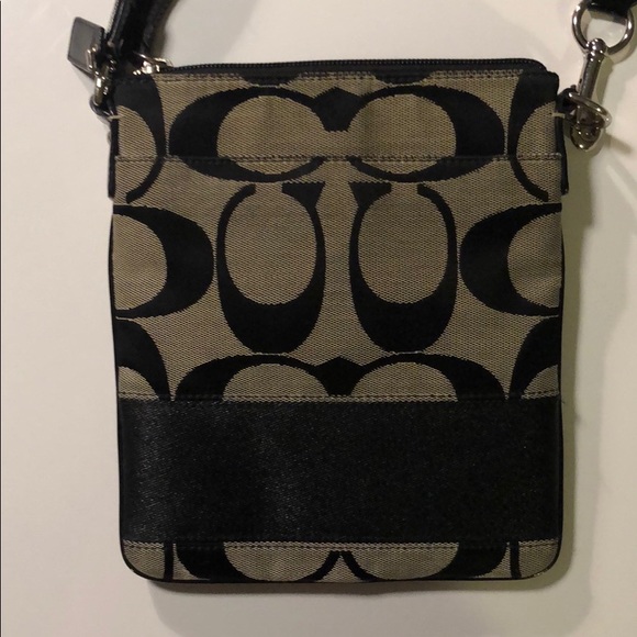Coach Crossbody Messenger Bag Black and Grey - Picture 2 of 5